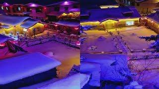 【 Tik Tok中國東北雪鄉】真的是太美了，夜景震撼到無法用言語形容，就像童話裏的世界壹樣