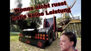 Wenns nicht rußt hats keine Leistung... Scania V8 powered by Der Emsländer