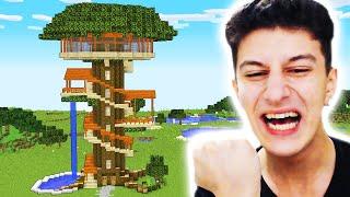 AĞAÇ EV YAPMAYA BAŞLADIM  Minecraft 19