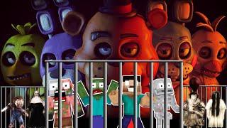 FNAF and Ghosts Prison Escape - Monster School - Minecraft Animation