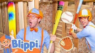 Blippis Baseball Fun Up to Bat Adventures  BRAND NEW Blippi - Educational Videos for Kids