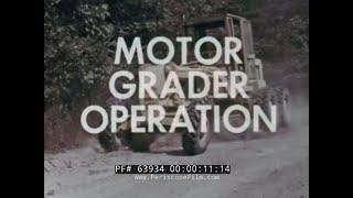 WABCO MOTOR GRADER OPERATION  1960s CONSTRUCTION TRAINING FILM 63934