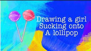 Creating a girl sucking onto a lollipop. Time lapse #shorts #candy