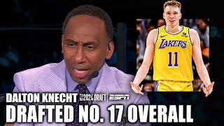 Stephen A. reacts to Dalton Knecht getting drafted by the Lakers LA needed a shooter  NBA Draft