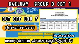 RRB GROUP D LEVEL 1 RESULT OUT  CUT OFF  CHECK NOW TAMILSKILLS