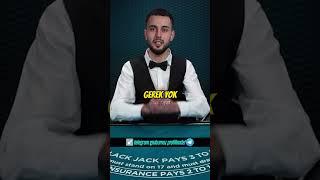  ESC GİDEN KURPİYERİ YAKALADIM   #blackjack #momoreis #shorts