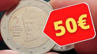 RARE COIN ERROR  Rare coin defect on Austrian 2 euro coin