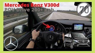 Mercedes Benz V300d AMG Line  Top Speed Drive  POV by CarCast 4K