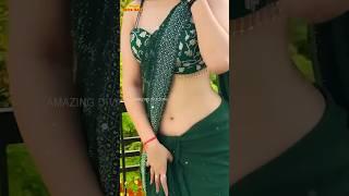 Saree Lover Navel PoseBackless Blouse Photoshoot #shorts #saree #backlesssaree #navel