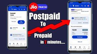 Jio PostPaid To Prepaid Online?  how to convert jio postpaid in prepaid