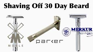 Epic Beard Shaving Challenge Muhle R41 vs. Merkur Futur vs. Parker Variant