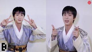 BTS’s Jin Delivers Heartwarming 2024 Chuseok Greetings A Vision in Hanbok with a Graceful New Look.