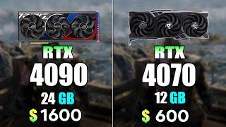 NVIDIA RTX 4090 24GB vs RTX 4070 12GB  Test in 9 Games 2K Ultra