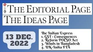 13th December 2022  Gargi Classes The Indian Express Editorials & Idea Analysis  By R.K. Lata