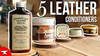 5 Leather Conditioners & Cleaners - COMPARISON - Saddle Soap Chamberlains Leather Milk Mink Oil