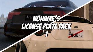 NoNames License Plate Pack 1 BeamNG License Plate Mod