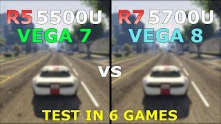 Ryzen 5 5500U Vega 7 vs Ryzen 7 5700U Vega 8 Gaming Test  2021