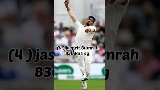 ICC Test Bowling Ranking #cricket #shorts #testmatch #jaspritbumrah #patcummins #ashwin