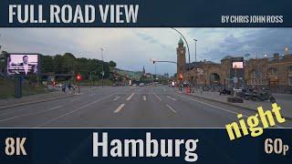 Hamburg Germany Altona - St. Pauli - Neustadt - Altstadt - Hammerbrook - 8K 4320p60p - Night