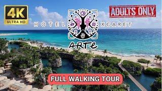 The #1 Rated Adults Only Resort in Mexico  Hotel Xcaret Arte Full Walking Tour 4K