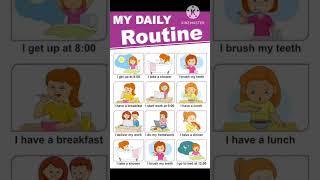 Daily routines for student-in english daily activity #shorts #learnenglish