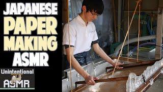 Unintentional ASMR  Japanese HANDMADE PAPER MAKING satisfying no talking