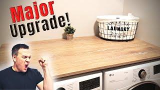 Laundry Room Makeover  Easy DIY Laundry Countertop