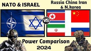 NATO Israel vs Russia China Iran and North Korea military power 2024  NATO vs Russia military power