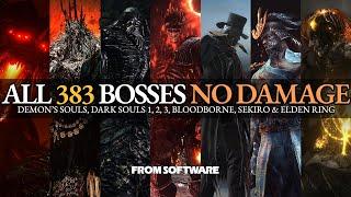 All 383 Boss Fights No Damage - Demons Souls Dark Souls 1 2 3 Bloodborne Sekiro & Elden Ring