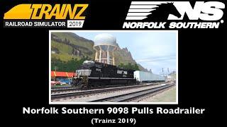 Norfolk Southern 9098 Pulls Roadrailer Trainz 2019