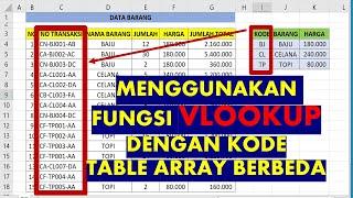 Kombinasi Vlookup dan MID karena Kode Table Array Berbeda di Excel