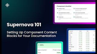 Document Your Component Library with Checklists and Health Status  Supernova 101