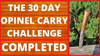 30 Day Opinel Carry Challenge Complete Every Day Carry EDC