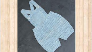كروشيه سالوبيت للاطفال سهل للمبتدئين Crochet Baby Romper