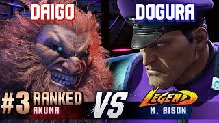 SF6 ▰ DAIGO #3 Ranked Akuma vs DOGURA M.Bison ▰ High Level Gameplay