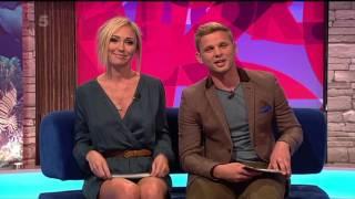 Jenny Frost of Atomic Kitten braless pokies and nipple ring on OKTV Part 2