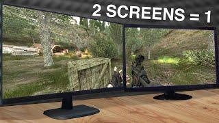 Join Two Displays into Ultrawide ScreenDesktopGame 2x 1920x1080  = 3840x1080 NVIDIA Cards Only