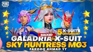 Maxed Galadria X-Suit & SKY Huntress MG3  5 X-Suit Giveaway   PUBG MOBILE 