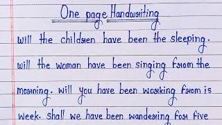 english ki one page handwriting