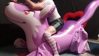 Riding my Puffypaws Purple Wolf Flat