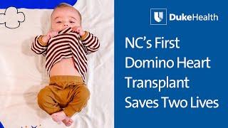 NCs first domino partial heart transplant saves two babies lives  Duke Health