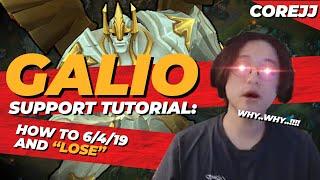 CoreJJ - How to 6419 and  lose.. Tryhard Mode Core  Galio Support Gameplay  League of Legends