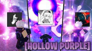 Using HOLLOW PURPLE In Different Roblox Anime Games..
