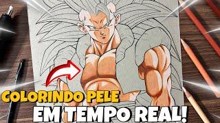 Colorindo Pele de Anime em TEMPO REAL - Gogeta Ssj3