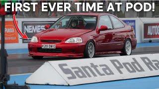 ATTEMPTING DRAG STRIP IN MY K20 TURBO HONDA CIVIC