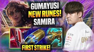 GUMAYUSI TRIES NEW RUNES FIRST STRIKE WITH SAMIRA - T1 Gumayusi Plays Samira ADC vs Jinx