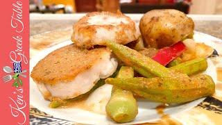 Baked Cod With Summer Veggies  Ken Panagopoulos