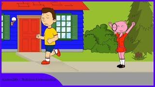 Peppa Pig Yells At Caillou and Hurts His FeelingsGrounded