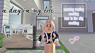 °•a day in my life •° morning routine▪︎cooking ▪︎tour in the city ▪︎working roblox metro life rp