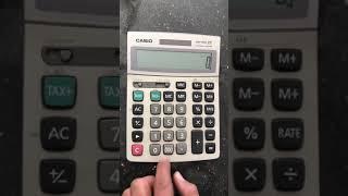 How to add percentage in calculator Casio DM 1400s